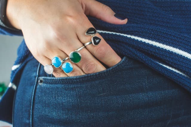 Person wearing comfortable hemp denim jeans